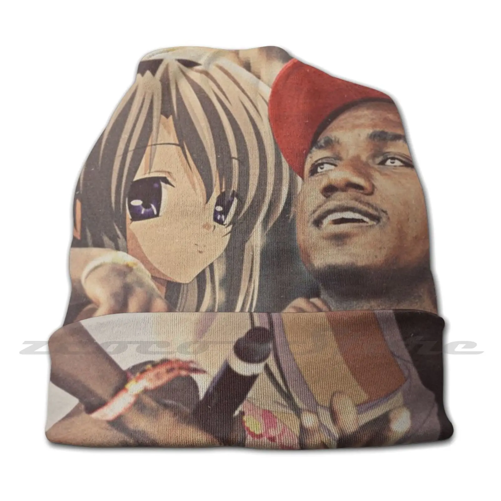 Hopsin X Tomoyo ( Clannad ) Diy Pullover Cap Knit Hat Plus Size Keep Warm Elastic Soft Gangsta Gangsta Waifu Waifu Hopsin