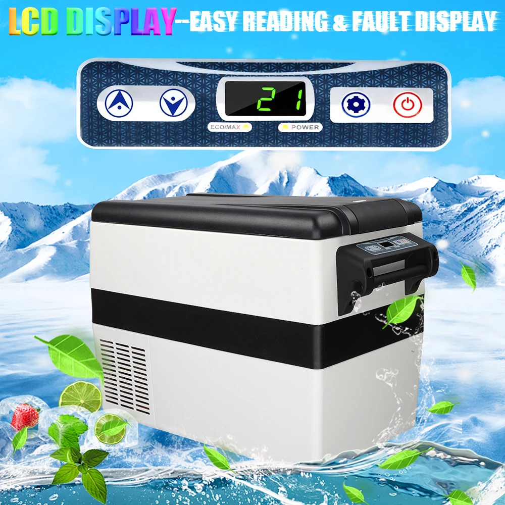 Car Refrigerator Portable Small Freezer,  Plastic Black Light Gray Movable Low-Temperature