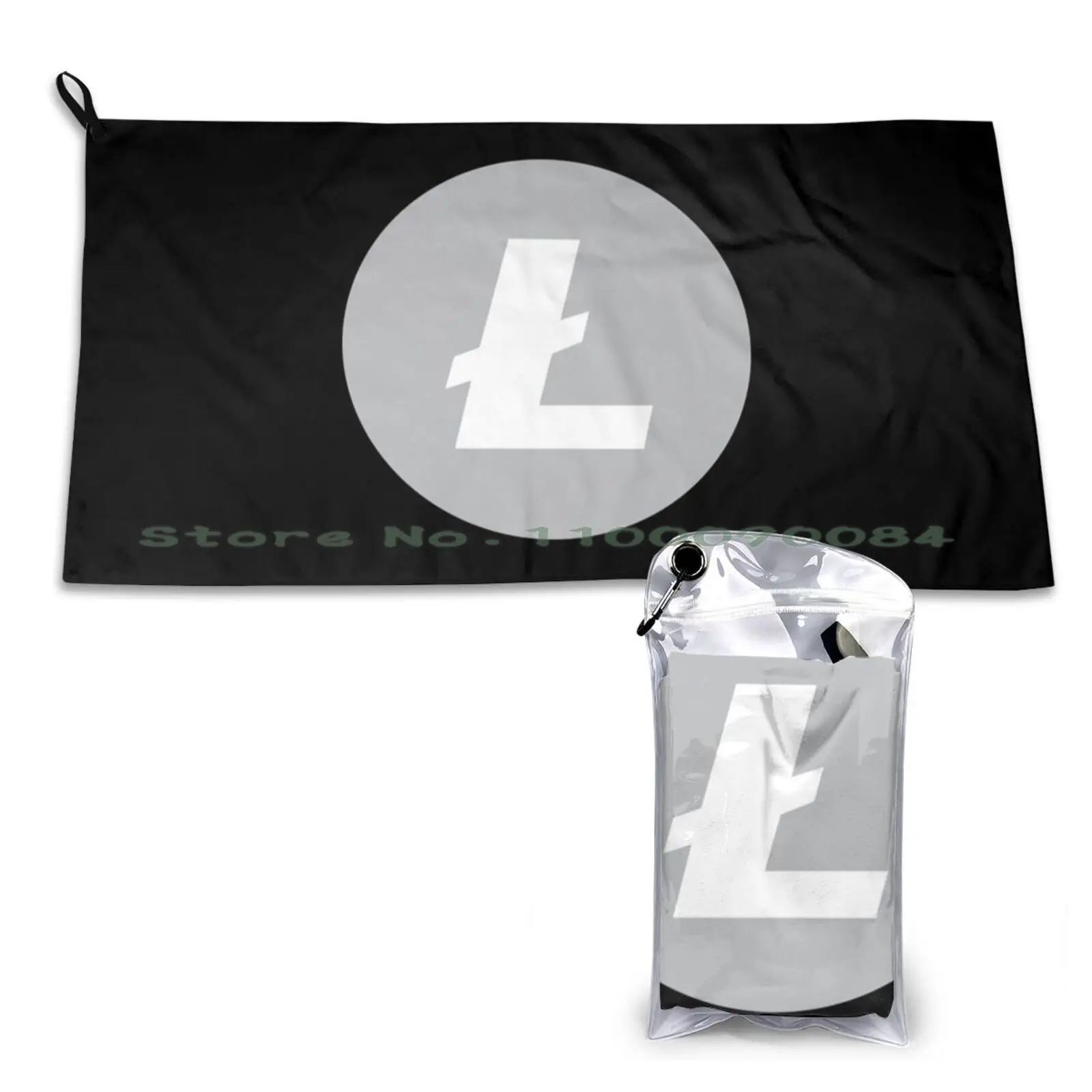 Lite Coin-Ltc Quick Dry Towel Gym Sports Bath Portable Doge Crypto Meme Elon Musk Soft Sweat-Absorbent Fast Drying Pocket