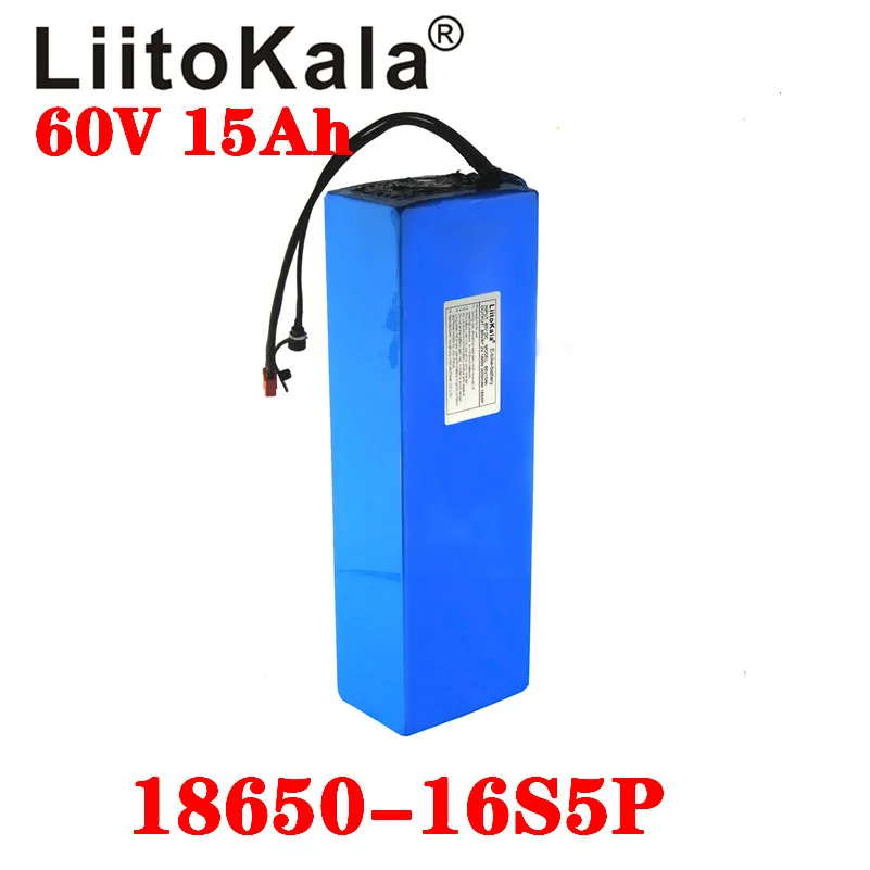 LiitoKala 60V Ebike Pin 60V 15Ah Lithium Ion Xe Đạp Điện Pin 60V 3000W Xe Điện pin