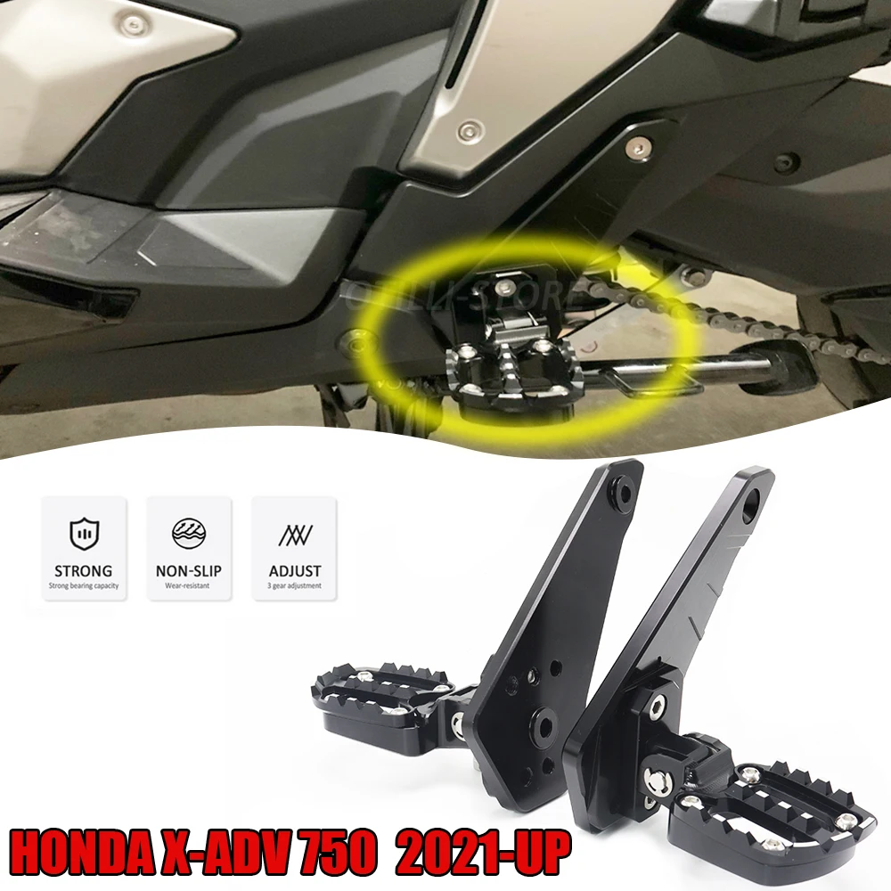 

New Motorcycle accessories Folding Rear Foot Pegs Footrest Pedal Passenger For HONDA XADV X-ADV 750 X-adv750 XADV750 2021 2022