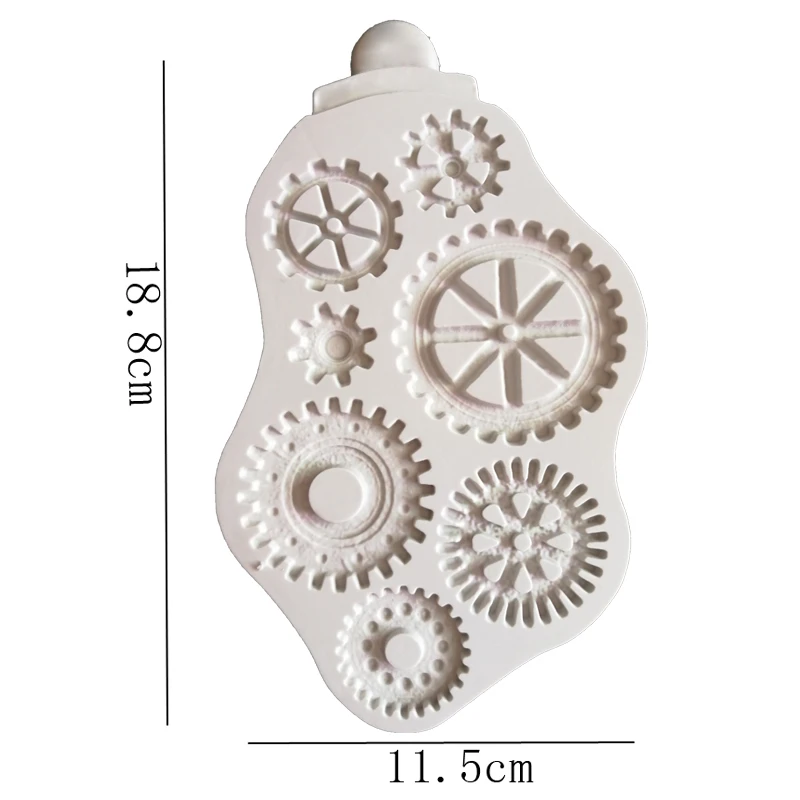 Distressed Cogs Silicone Mold Fondant Cake Decor Tools Silicone Molds Sugarcrafts Chocolate Baking Tools For Cakes Gumpaste Form