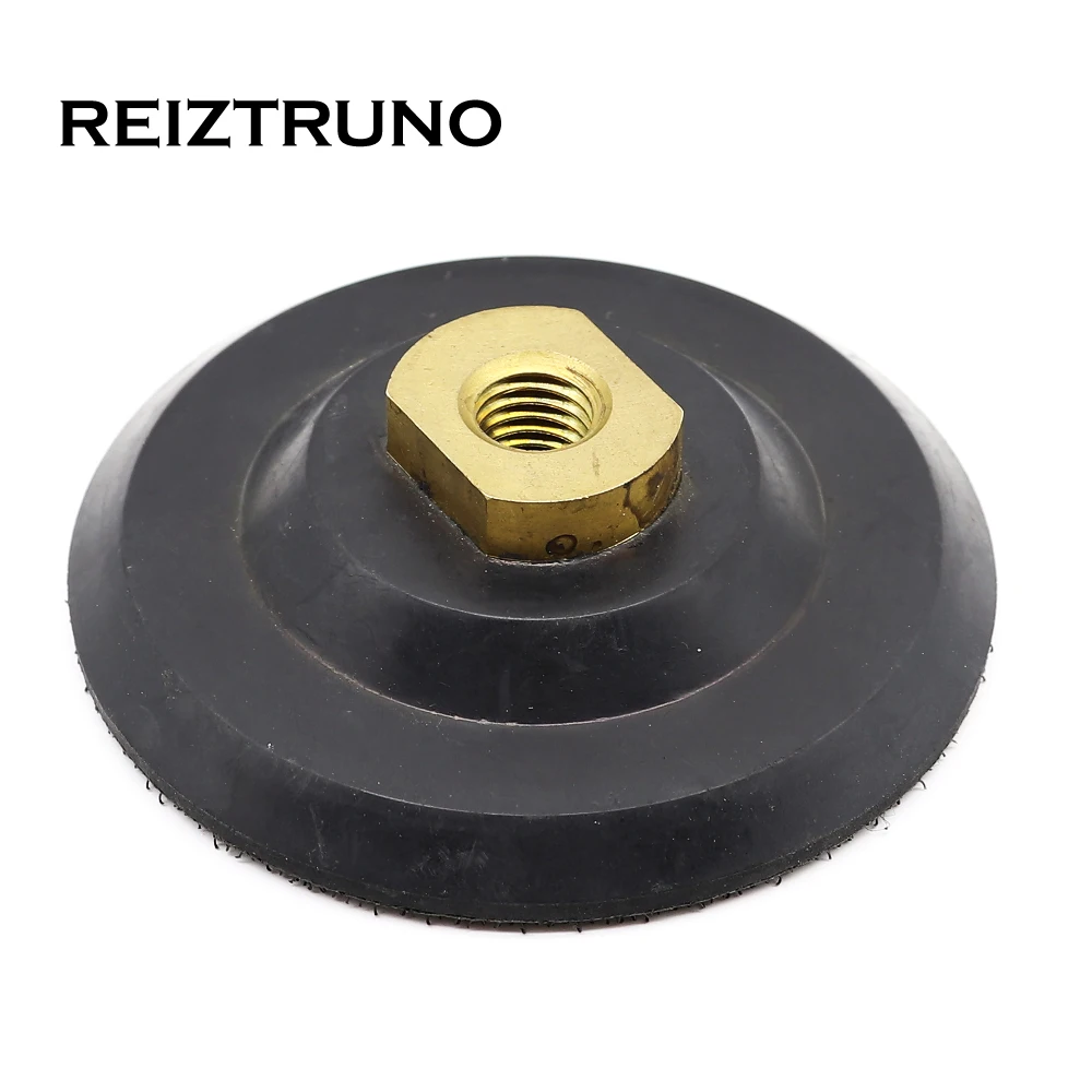 Imagem -03 - Reiztruno 100 mm Borracha Almofada de Apoio Cobre Junção M14 ou 811 Ferramenta de Polimento Profissional Borracha Baseada Almofada de Apoio Velcro Fita