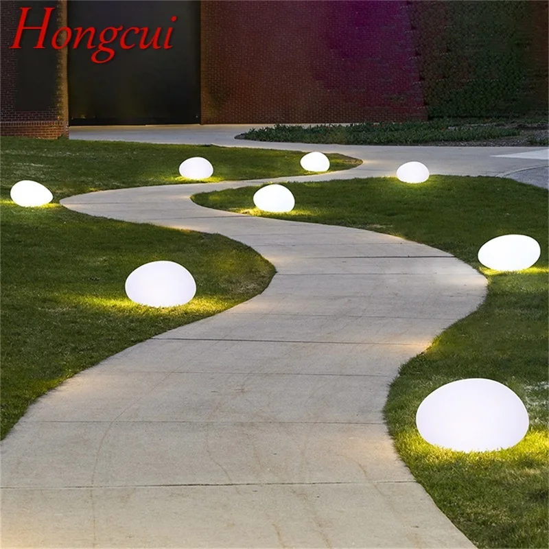 Hongcui Outdoor Lawn Lights Modern Creative Stones Garden Lamp LED Waterproof IP65 Decorative for Home