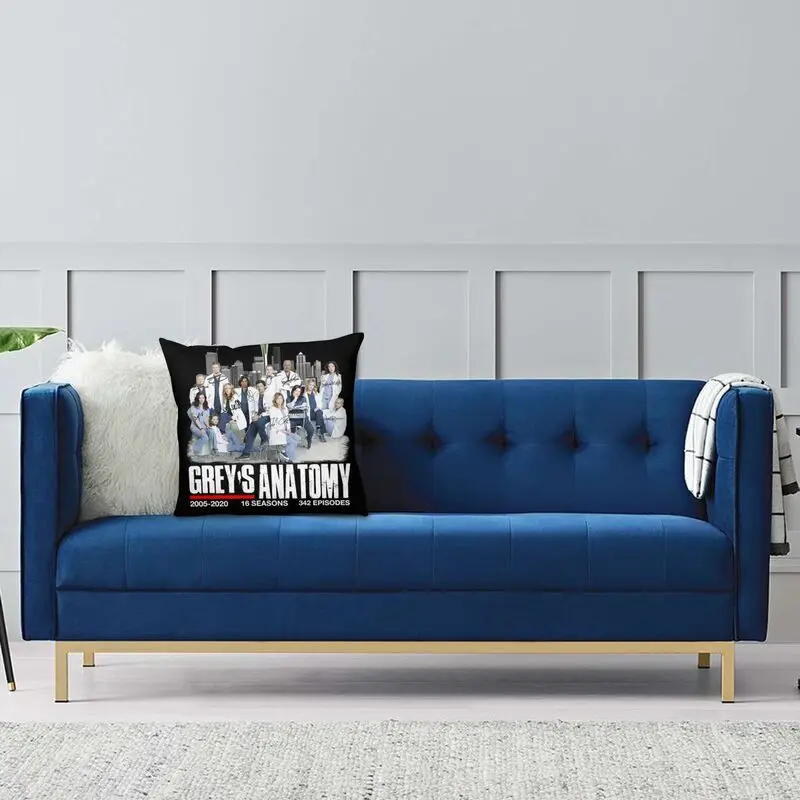 Greys anatomia sezony odcinki podpisy poduszka drukowanie etui rzuć poszewka na poduszkę na sofę niestandardowa poszewka na poduszkę Home Decoration