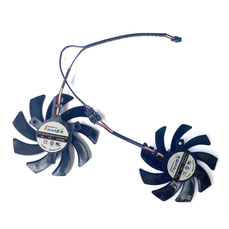 2PCS FDC10U12S9-C FD7010H12S 85MM 4PIN Graphics Fan For XFX R9 390/390X 8G RX480 RX470 Sapphire R9 270X 280X HD7870 Cooler Fans