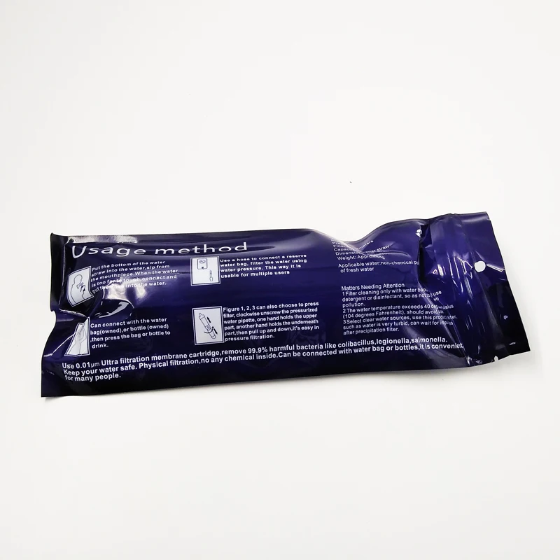 야외 정수기 캠핑 하이킹 긴급 생활 생존 휴대용 정수기 워터 필터 YS-BUY