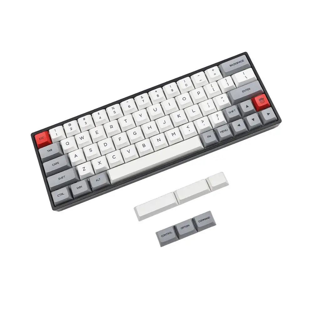 64 ANSI Dye Sub Pink White Gray White Keyset PBT Keycap For MX switches 64 Keyboard GK64 GK64x GK64xs DZ60 (Only Keycap)
