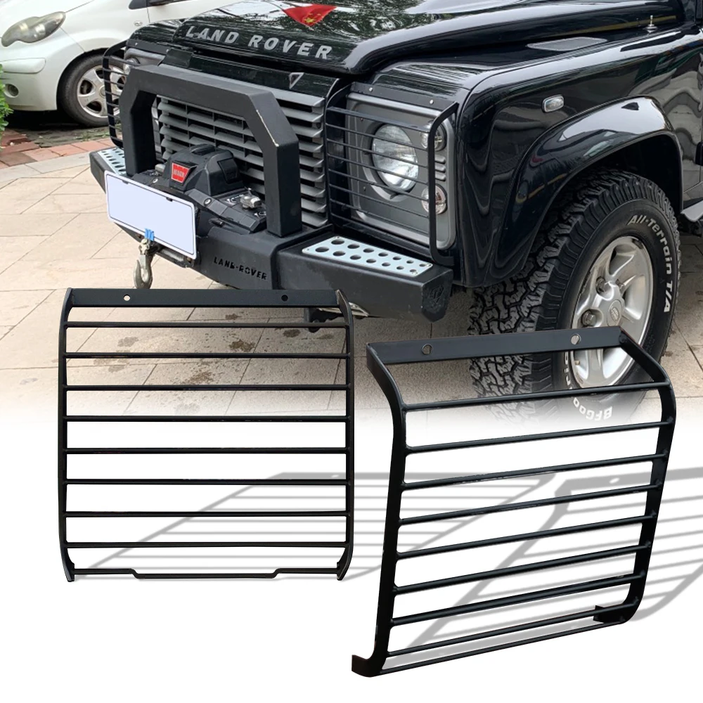 4x4 offroad car body kits steel grill front lamp lights guard sets fit for land rover defender 90 110