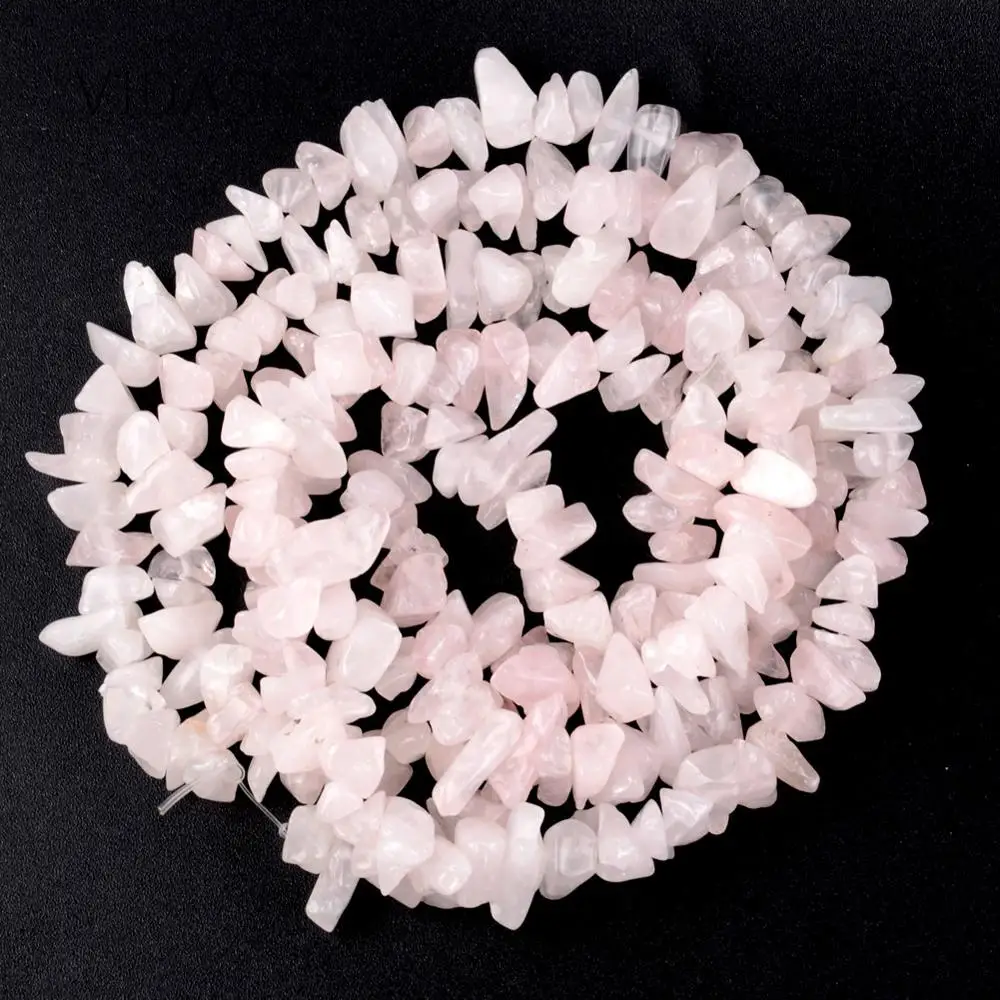 Perles de pierre de puce de quartz Rose irrégulier de gemme naturelle pour la fabrication de bijoux 3-5-8-12mm perles de forme libre accessoires de Bracelet à bricoler soi-même 16''