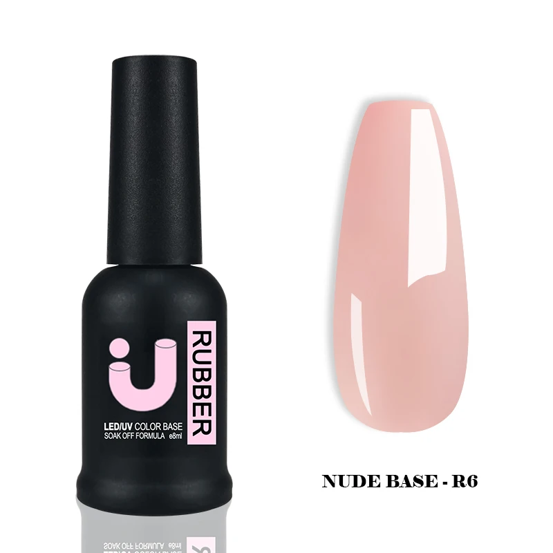 Vernis à ongles en Gel de Base en caoutchouc Nude 8ml, vernis uv naturel Semi-permanent, couche de Base pour manucure Gellac 7 couleurs