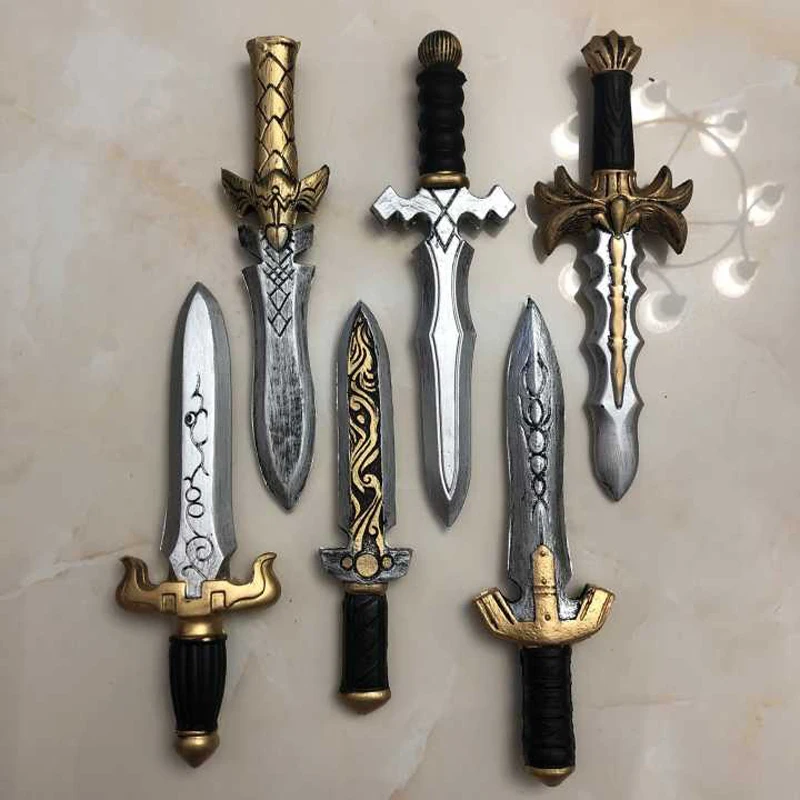 Anime Cosplay 7 Styles Dagger Sword Knife Movie Game Weapon Prop Role Play 1:1 PU Action Figure Model Decorate Halloween Toy