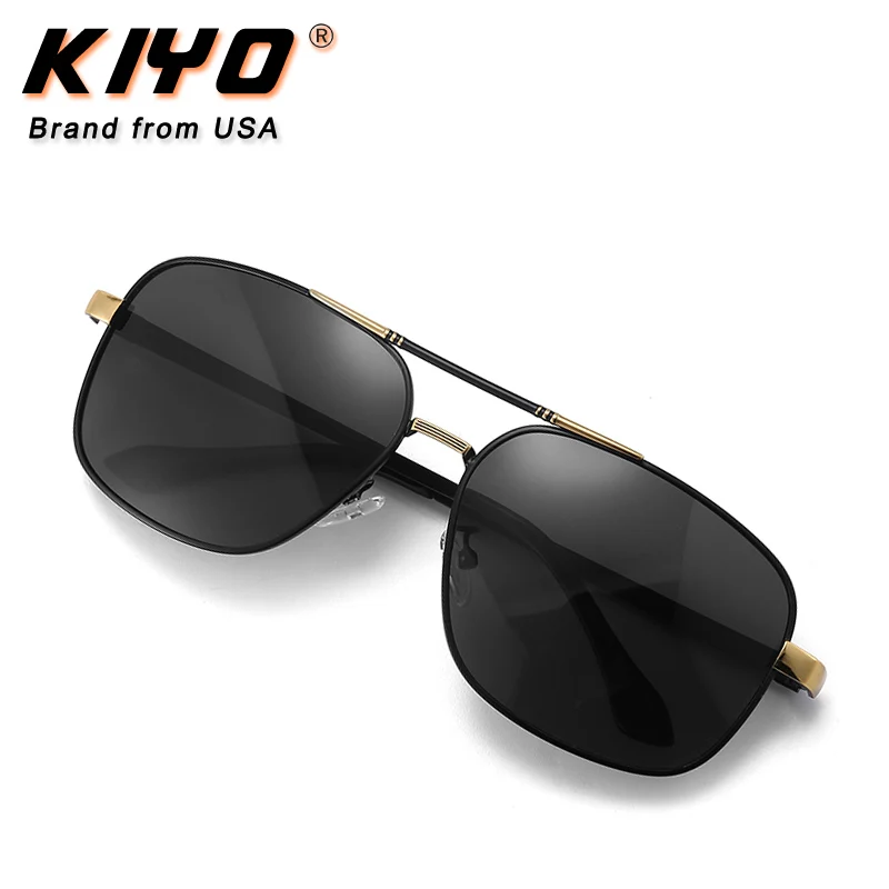 KIYO Brand 2020 New Men Round Metal Day and Night Photochromic Polarized SunglassesSun Glasses UV400 Driving Eyewear 2873