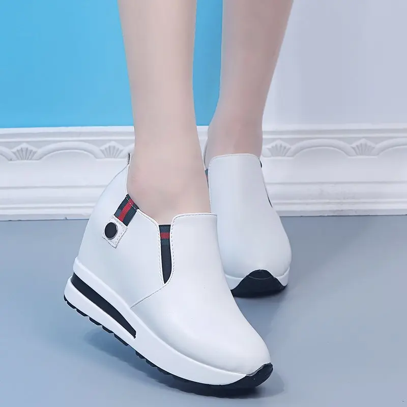 2021 Women Shoes New High Heel Lady Casual Women Sneakers Leisure Platform Wedge Shoes Height Increasing Shoes Zapatos De Mujer