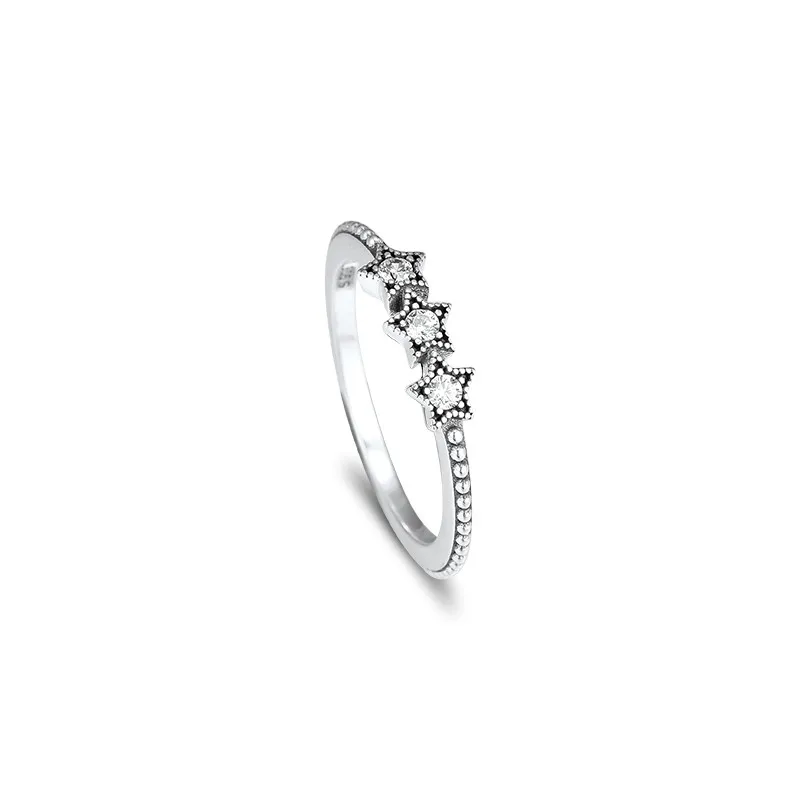 

Clear CZ Celestial Stars Ring Jewelry 925 Sterling Silver Rings for Women Winter Collection Engagement Party Ring Girl Ring Gift