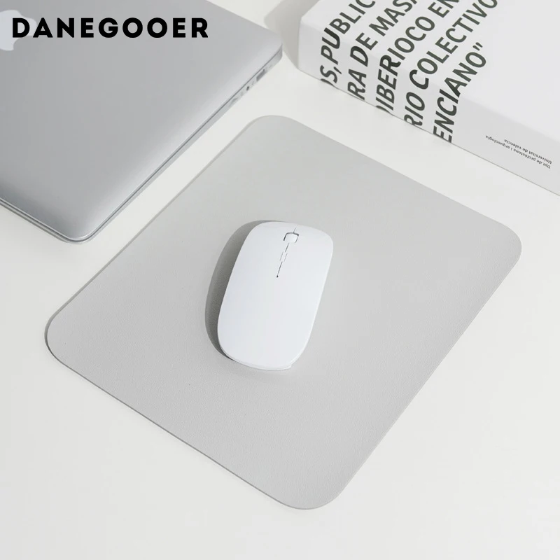 25x21cm Leather Double-sided Mouse Pad Solid Color Simple Multi-color Notebook Computer Mouse Pad Gaming Mouse Pad Work Office