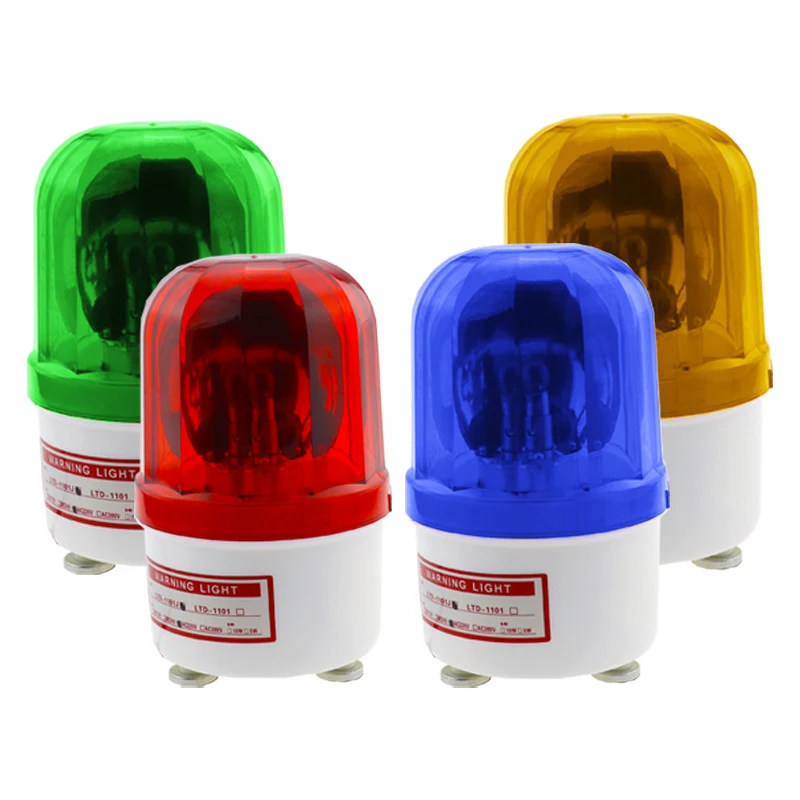 Lámpara de alarma giratoria, luz de advertencia impermeable, base de succión magnética de 10W, LTE-1101J, rojo, verde, azul, 12V, 24V, 48V, 110V,