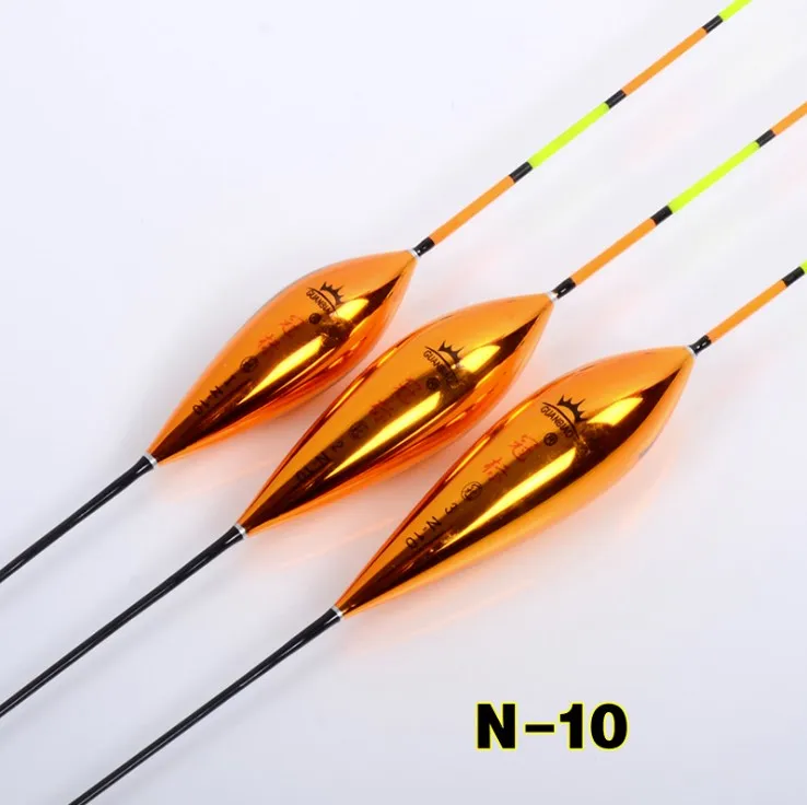 3Pcs Top Quality colorful Gilded floats Nano and Balt fir carp Great buoyancy Deep water float set of No.1-2-3 carbon foot