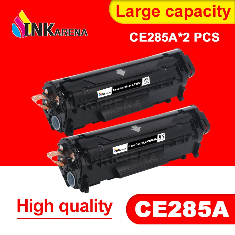 

INKARENA 2PCS Black Toner Cartridge 285A Replacement For HP CE285A 85a P1102 P1102W laserjet pro M1130 M1132 M1134 M1212 mf 3010