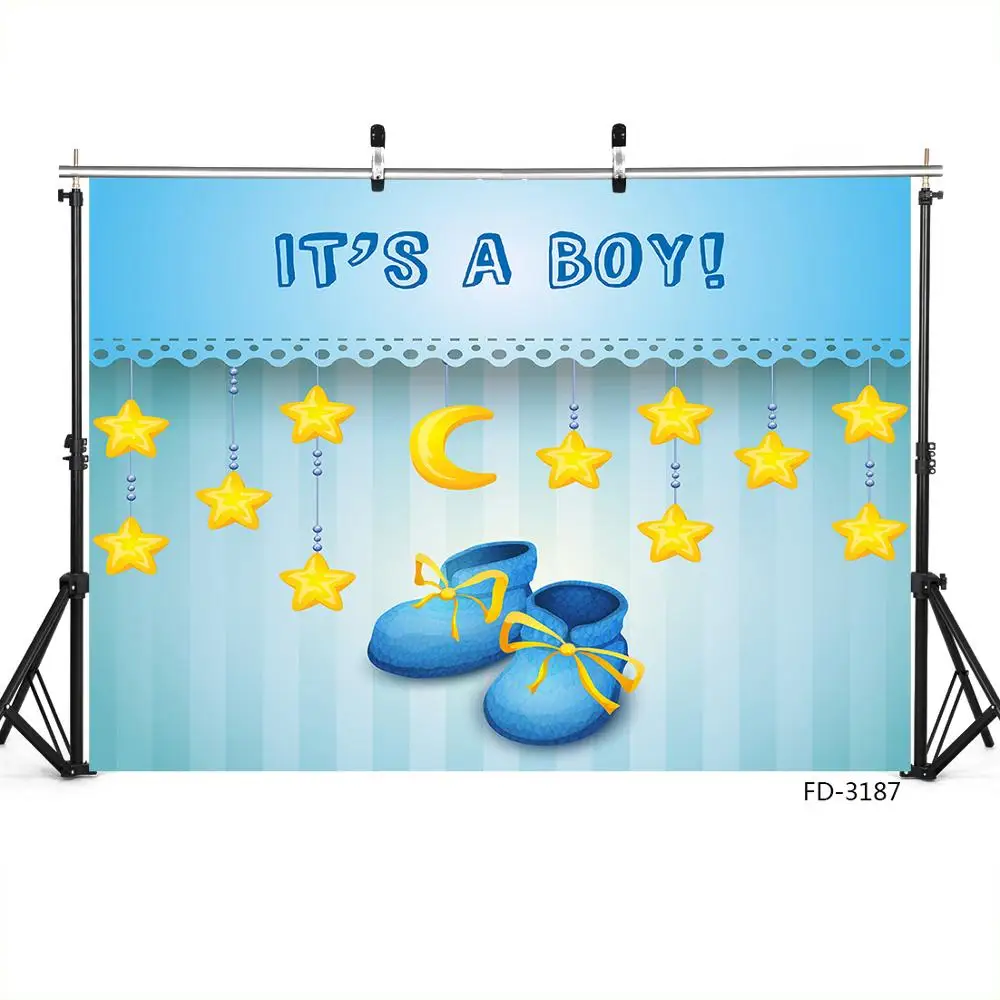 Luna Star Ragazzo Blu Fotografia Sfondo Vinile Sfondo di Panno per I Bambini Appena Nati Del Bambino Di Compleanno Del Partito di Photophone Photo Studio
