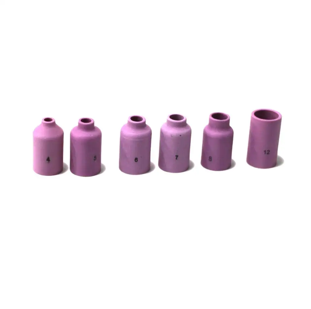 54N14 54N15 54N16 54N17 54N18 54N19 TIG Alumina Ceramic Gas Lens Cups for WP17 18 26 Welding Torch Kit