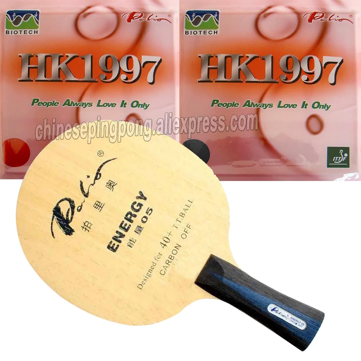 Pro Table Tennis Combo Racket Palio energy 05 with 2Pieces Palio HK1997 BIOTECH PingPong Rubber With Sponge