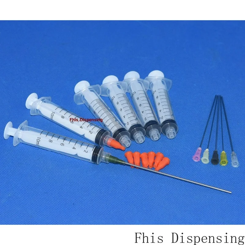 10ml 10cc Syringe Luer Lock UP and 14G 16G 18G 19G 20G Blunt Tip Needle Length 10cm Pack of 3