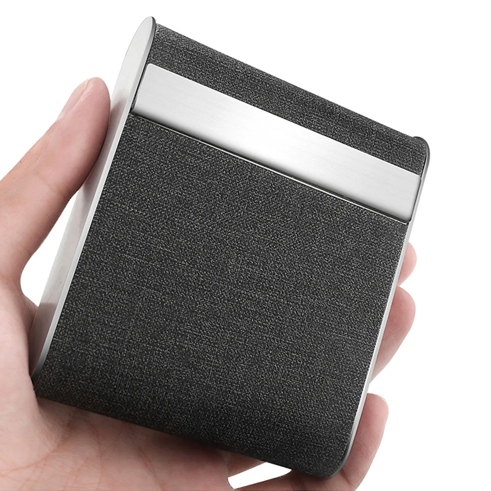 5 Colors Stainless Steel Case Tobacco Holder Pocket Box Storage Container PU Card Smoking Case Accessories