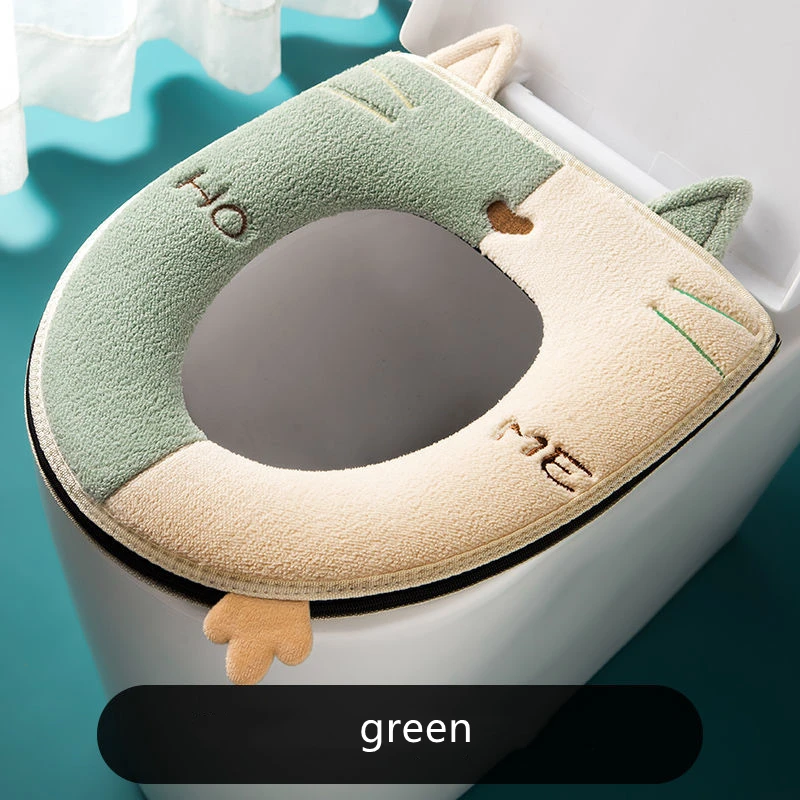 Nordic Style Universal Toilet Pad, High Face Value, Thickened Plush Toilet Seat Cover, Cute Cartoon Toilet Ring Mat, Home Decor
