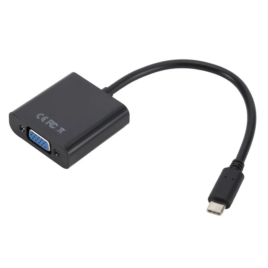 USB C to Female VGA Cable Adapter Type-C USB 3.1 to VGA Adaptor for MacBook Pro MacBook Air 2019 Chromebook Samsung Galaxy S9/S8