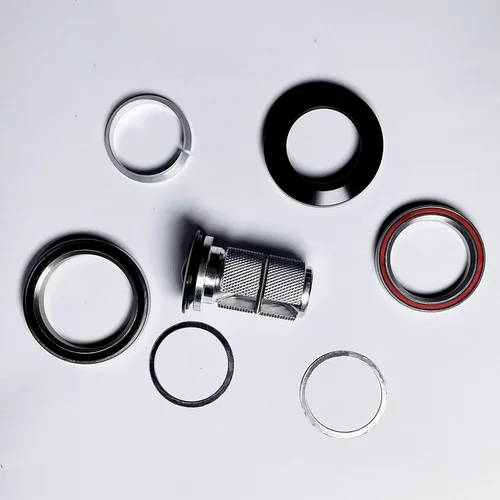 Imagen 1 del producto Auriculares de bicicleta de carretera de empuje, accesorios para bicicleta de montaña, juego de cabezales de aleación, 1-1/8 ""-1-1/2""