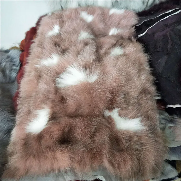 Wholesale price red fox fur rug natural fox fur blanket genuine fox fur plate