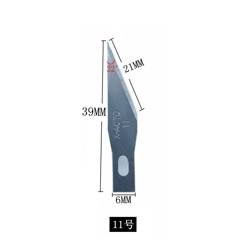 100pcs/Box No.11 Replacement Precision Craft Knife Hobby Blades #11  Precision PCB Cutting carving knife