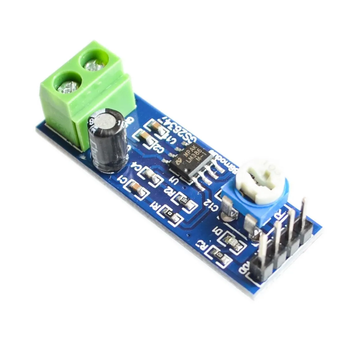 LM386 audio power amplifier module 200 times gain amplifier board mono power amplifier 5V-12V Input