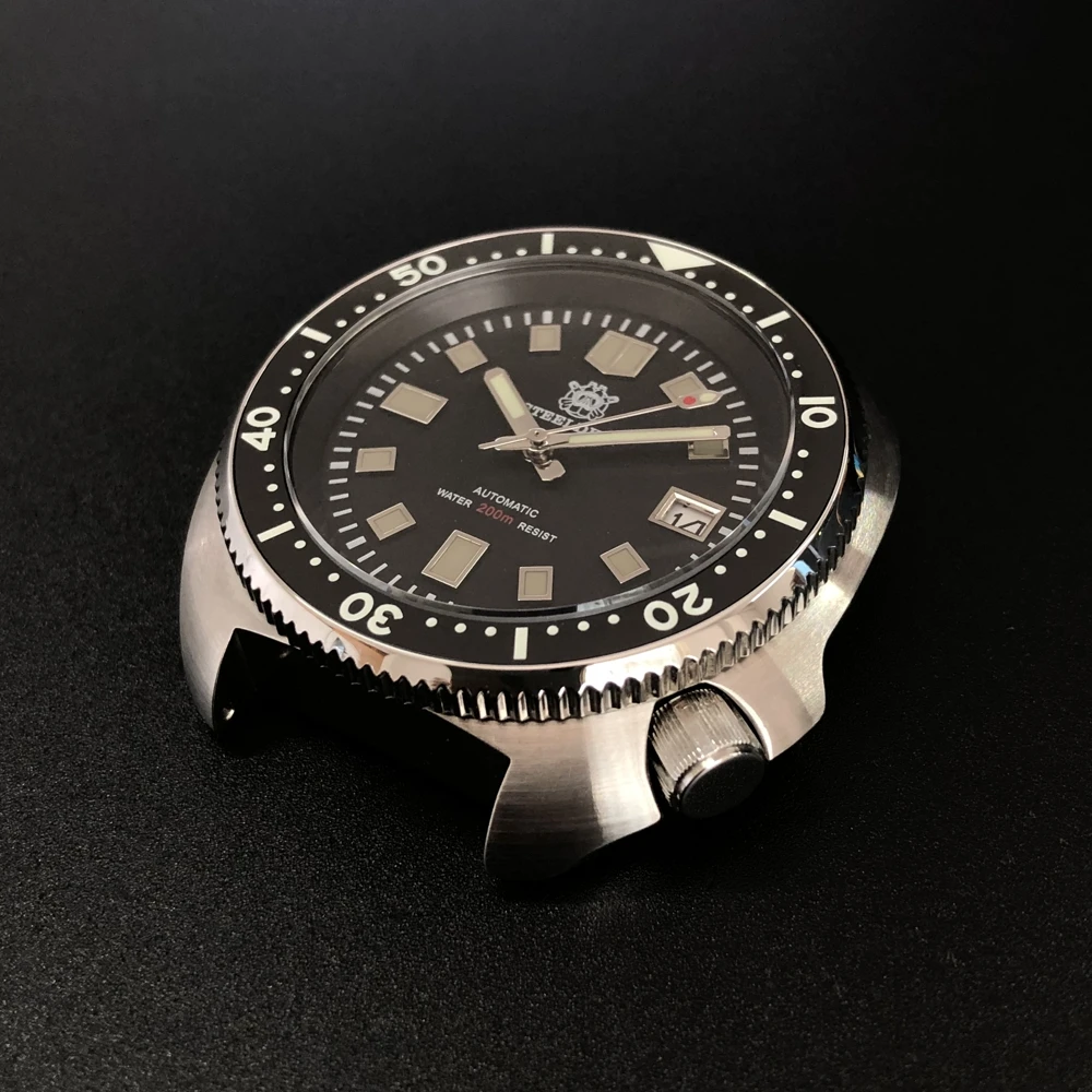 men automatic watch,STEELDIVE mens dive watches 20ATM waterproof mechanical reloj luminous clock ceramic bezel NH35 luxury brand