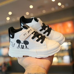 Original Disney Children Casual Shoes Boys Girl Sneakers Spring Kids Sports Shoes New Baby Mickey Mouse Breathable Soft Running