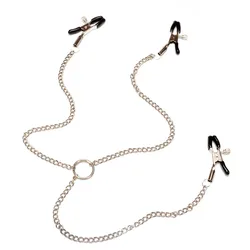 Sexy flirt Nipple Clamps Labia Breast Nipple Clamps With Chain Clips Slave Bdsm Fetish Erotic Toys Sex Tool For women Adult Game