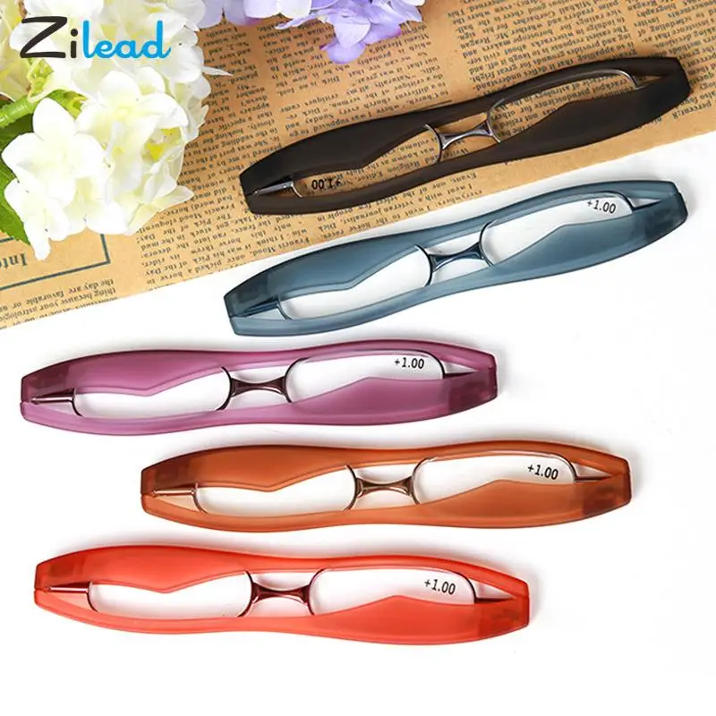 

Zilead TR90 Portable Reading Glasses Folding Men Women Ultralight Small Mini Reading Presbyopic Eyeglasses Vision Care+1.0~+4.0