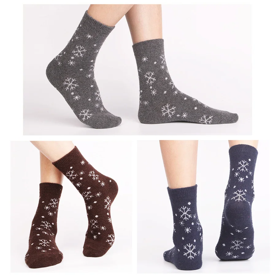 5 paia/lotto calzini di lana donna caldo inverno neve motivo floreale cervo Cashmere calzini caldi signore ragazze regalo di natale 5 stili