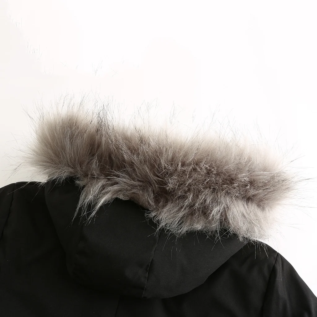 New Plus Size Winter Clothes Women's Hooded Faux Fur Jacket Thick Warm Plus Velvet Outwear 2024 Parkas Female Padded Coats