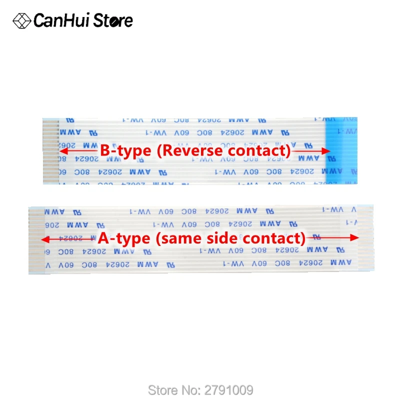 10PC FFC/FPC Ribbon Flexible Flat Cable 1.0MM 50/100/150/200MM A B type contact 4P 6 7 8 10 12 14 18 20 22 24 26 30 32 34 35 Pin