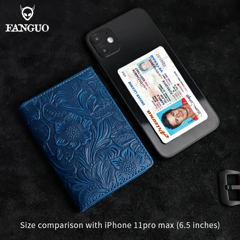 Handmade Genuine Leather Business ID Card Holder For Men Slim Credit Card Case Small Driver License Pouch Male Card Wallet