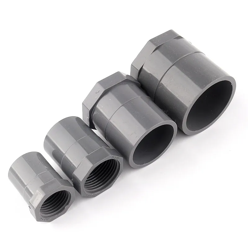 1~5pcs 1/2 ~2 Inch PVC Female Thread Straight Connector Garden Irrigation Water Pipe Connector Aquarium Fish Tank Pipe Adapter