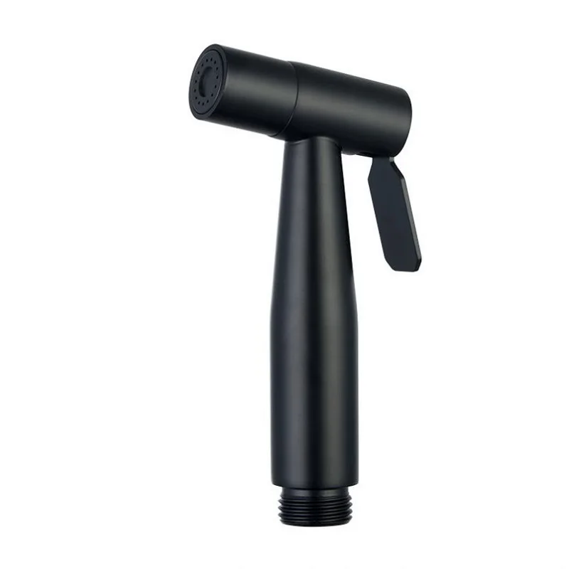 Ensemble de bidet de toilette, pulvérisateur à main shattaf, robinet de lavage anal, Bidet de toilette avec valve d'angle à double sortie, noir, 304 chaud