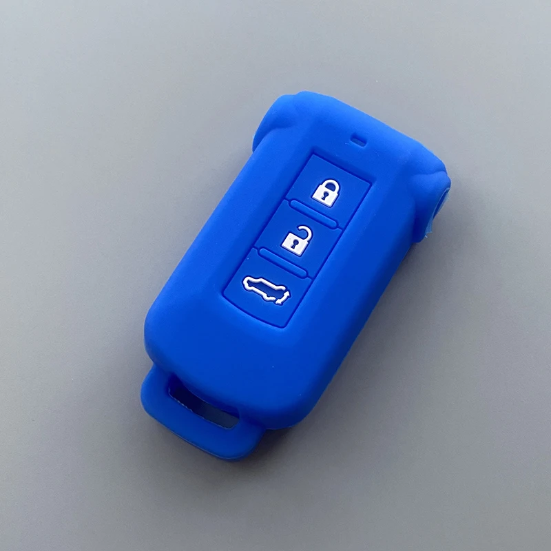 Silicone Car Key Cover Case for Mitsubishi Delica D5 Outlander 2014 Pajero remote Key Car Accessories Bag