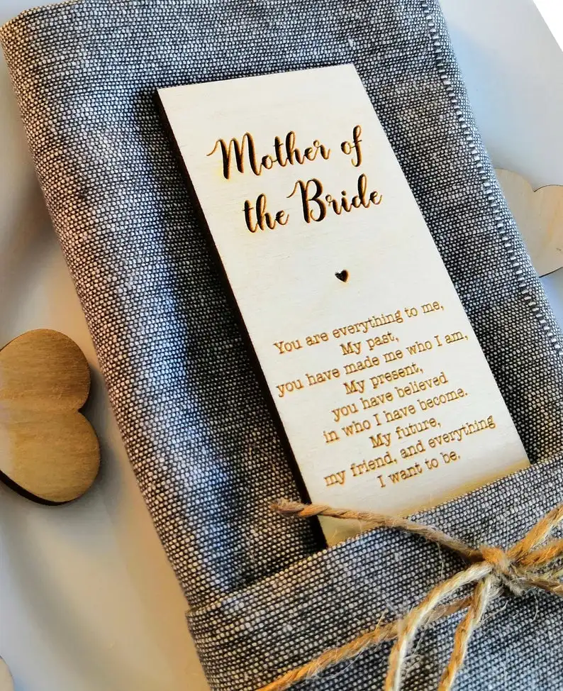 Wooden Rectangular Anniversary Celebration Party VIP Seat Card And Bridesmaid Seat Retro Wedding Bride Mother Seat Card