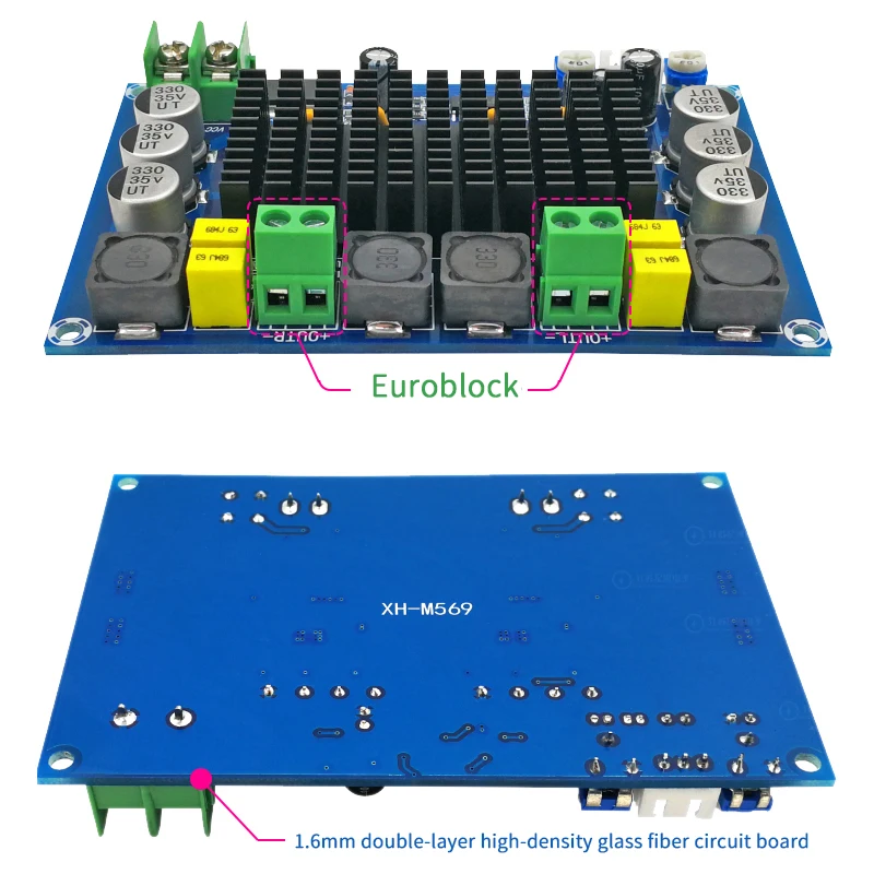 Unisian TPA3116D2 Khuếch Đại Âm Thanh TPA3116 2X150W 2.0 Kênh Khuếch Đại Công Suất Cao Bảng TL074C OP Amp Tiền Khuếch Đại HiFi AMP