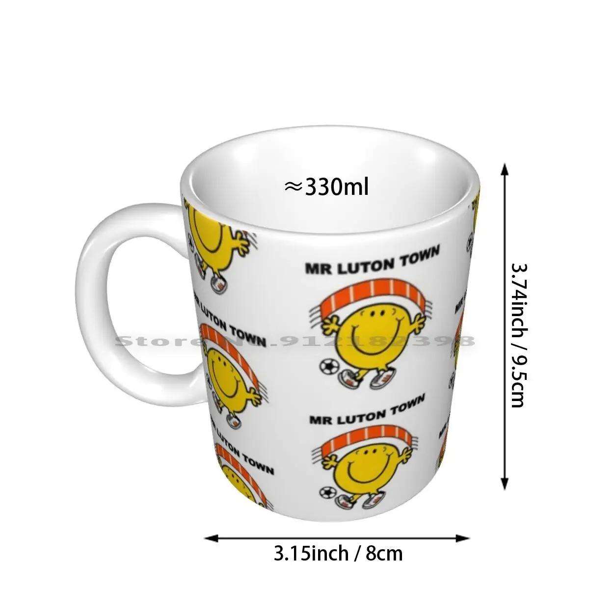 Mr Luton Town Ceramic Mugs Coffee Cups Milk Tea Mug Football Soccer United Epl Creative Trending Vintage Gift Bottle Cup