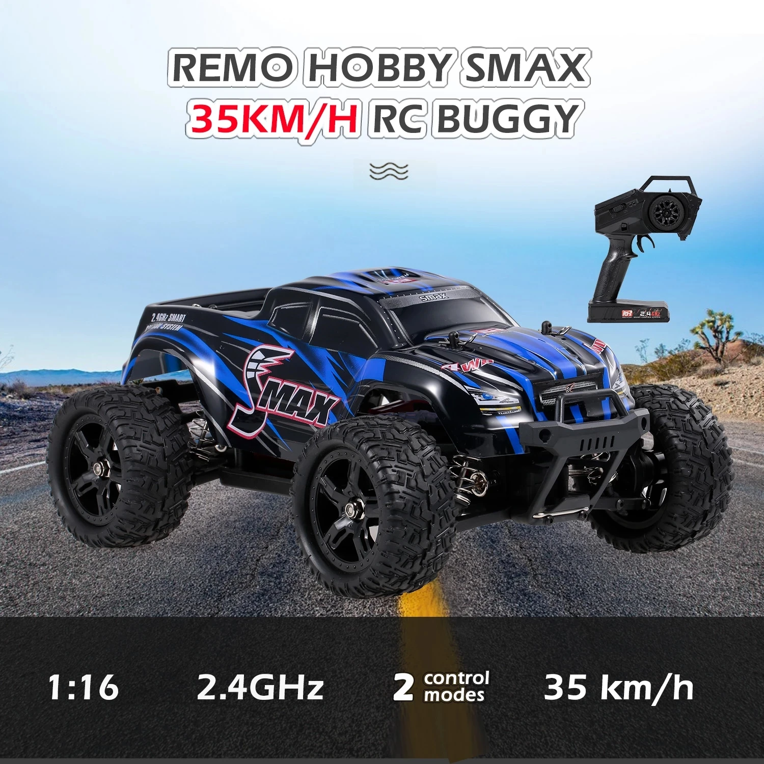 Upgrade 1/16 RC Car 35km/H 4WD RC Buggy Adults Rc Car Toys Gift Remote Control Vehicle Model  Play Time: 25 Mins