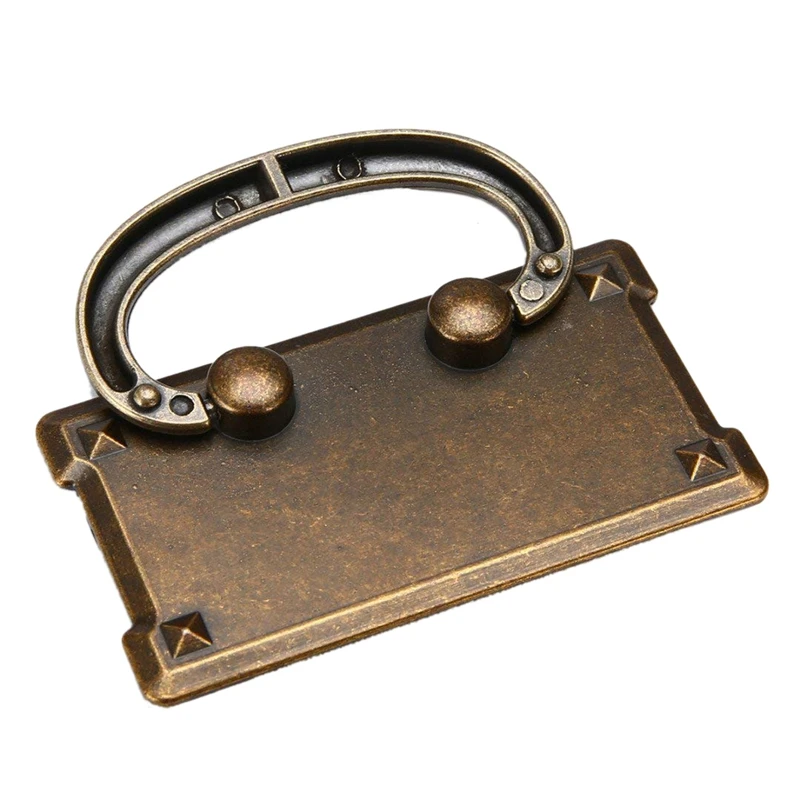 4Pcs Vintage Antique Bronze Drawer Ring Pull Handles Zinc Alloy, Cabinet Door Furniture Handle Decoration